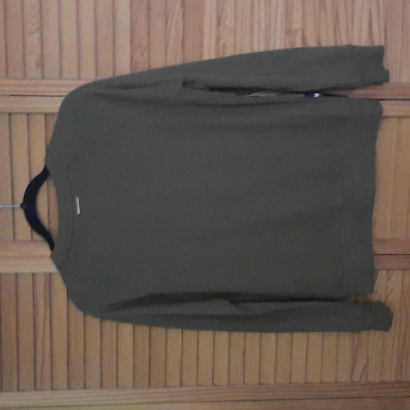 Michael Kors Green Gold White Raglan Sequin Camo Print Sweatshirt Sweater Size S - Picture 3 of 11